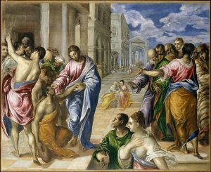 Mensagem de amor ao próximo, La Curación del Ciego, El Greco