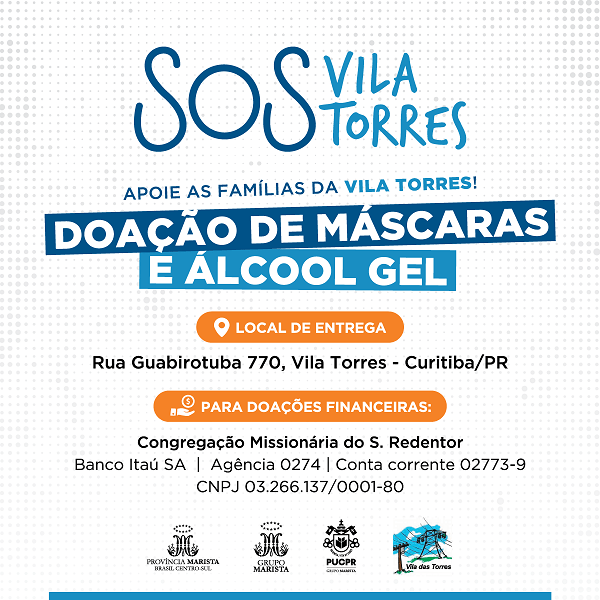 SOS Vila Torres - Doação de máscara e álcool gel